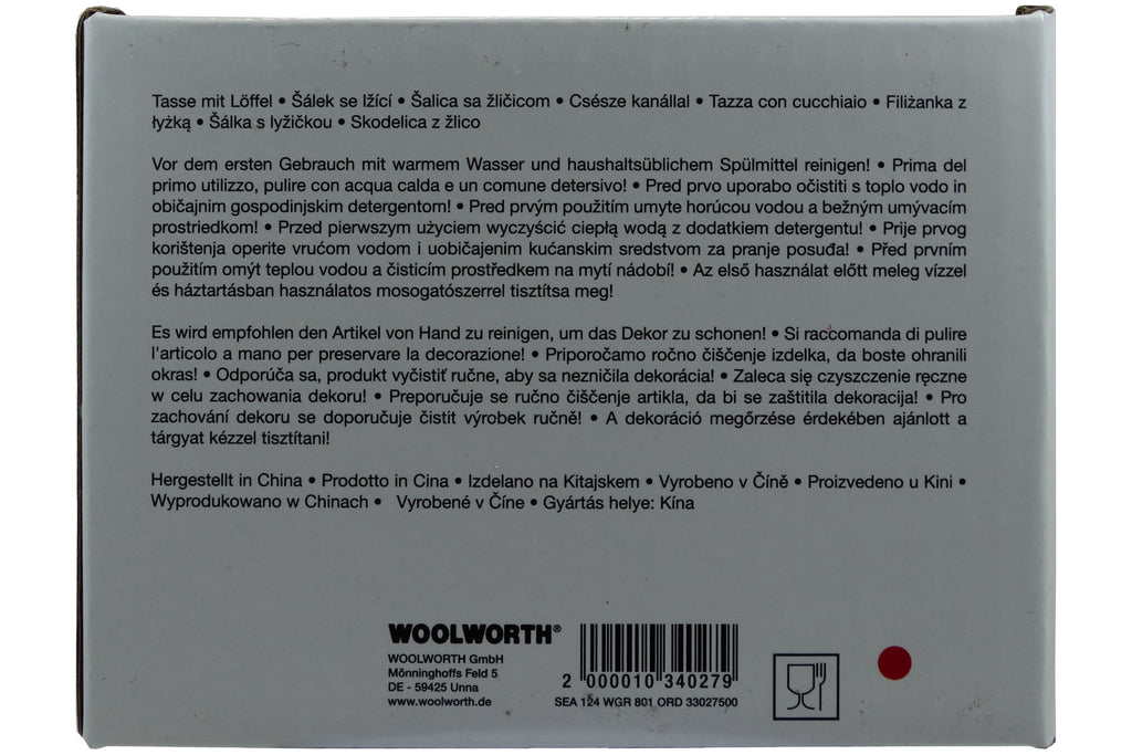 Jumbo Tasse XXL 300 ml weiß mit Schriftzug "With love" in Geschenkbox