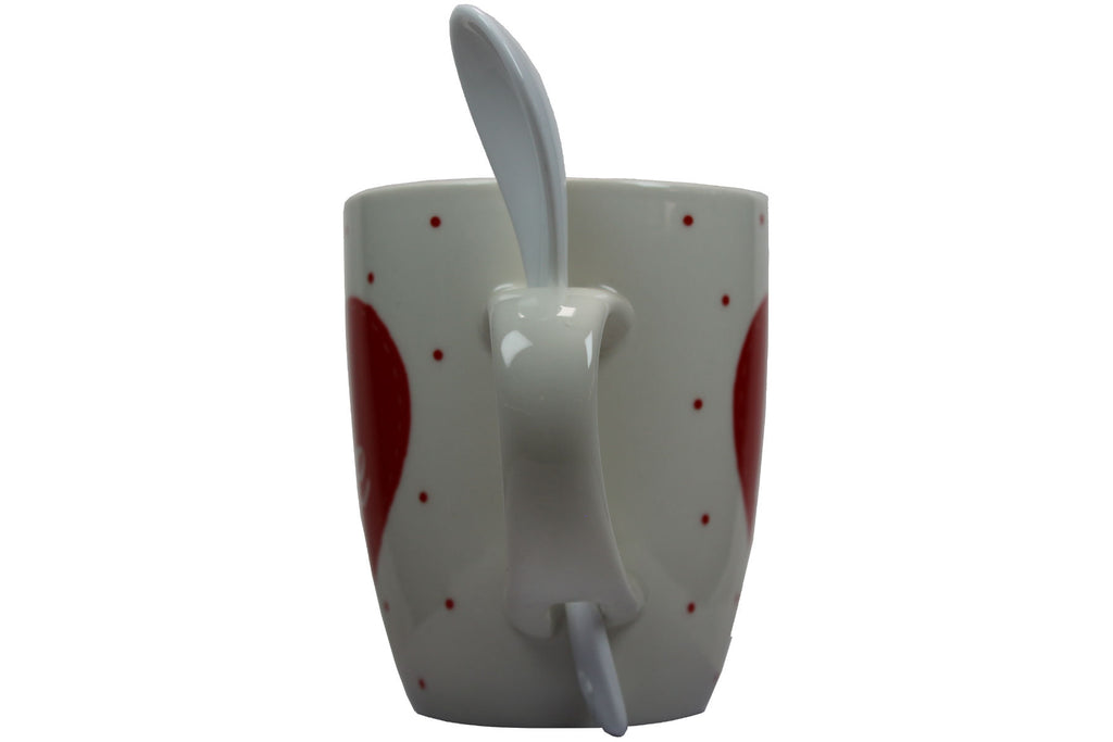 Jumbo Tasse XXL 300 ml weiß mit Schriftzug "With love" in Geschenkbox