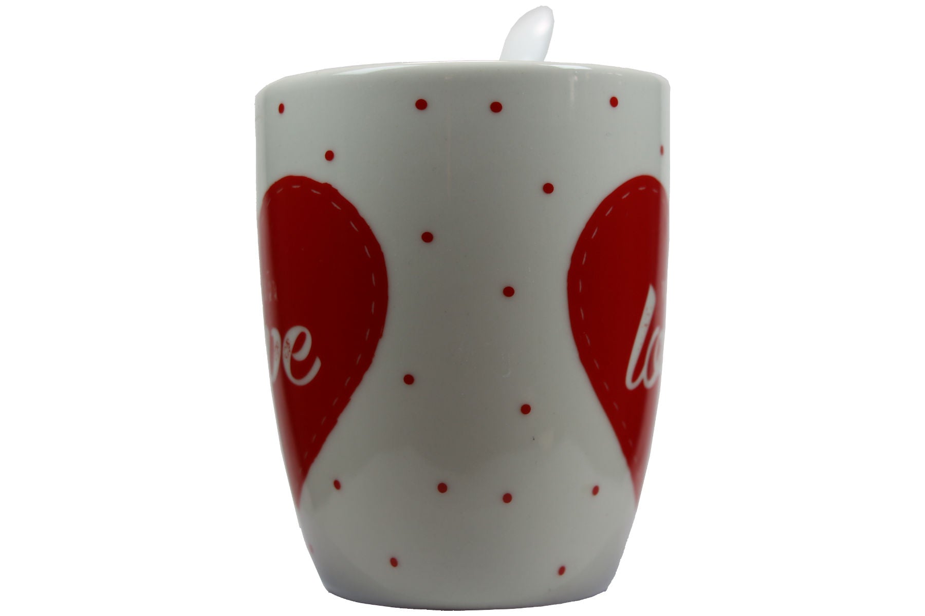 Jumbo Tasse XXL 300 ml weiß mit Schriftzug "With love" in Geschenkbox