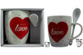 Jumbo Tasse XXL 300 ml weiß mit Schriftzug "With love" in Geschenkbox