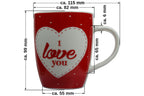 Jumbo Tasse XXL 300 ml mit Schriftzug "I love You" in Geschenkbox