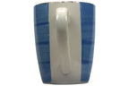 Frühstückset Jumbo Tasse XXL 340 ml und Müslischale 600 ml Ø 14 cm blau gestreift