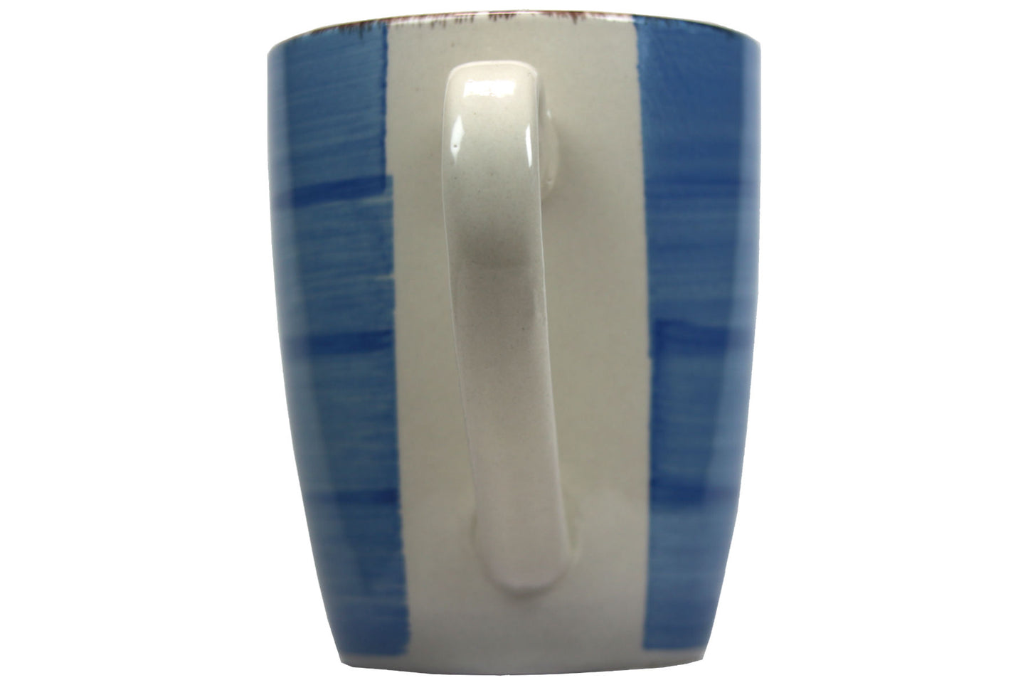 Frühstückset Jumbo Tasse XXL 340 ml und Müslischale 600 ml Ø 14 cm blau gestreift