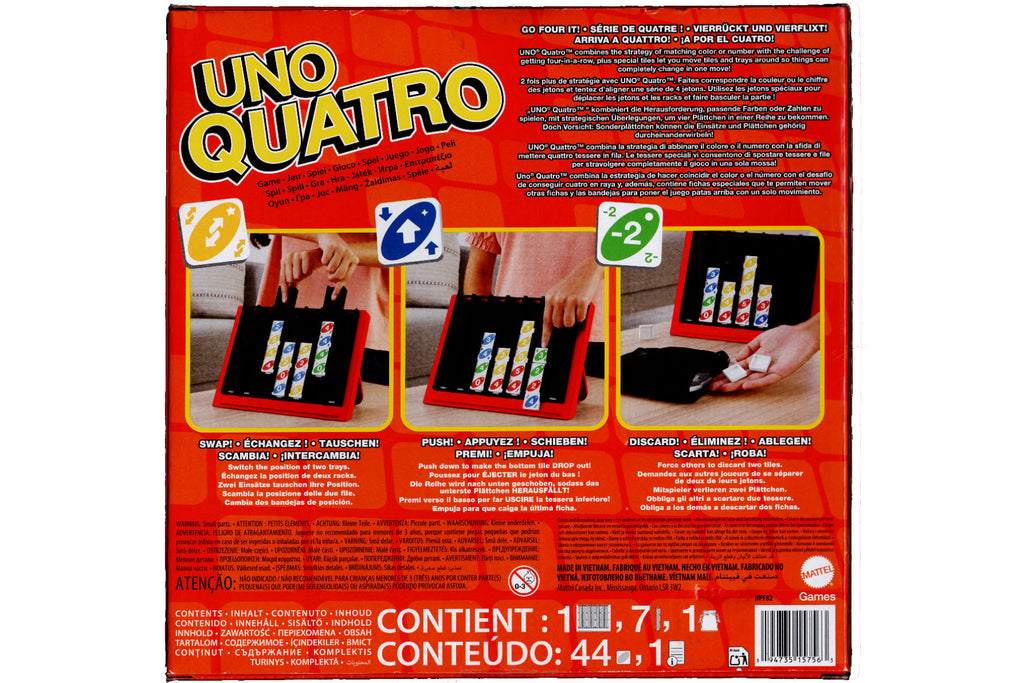 Uno Quattro von Mattel ab 7 Jahre 2-4 Spieler