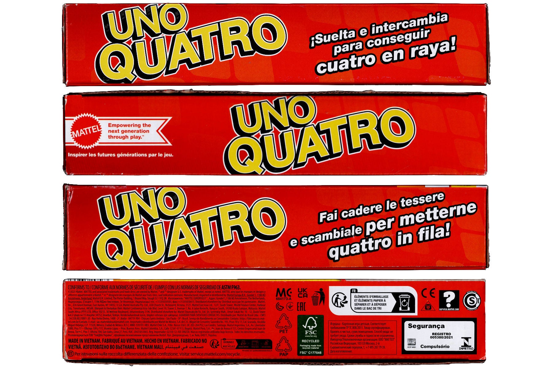 Uno Quattro von Mattel ab 7 Jahre 2-4 Spieler