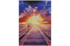 Steg im Meer mit Sonnenuntergang Diamond Painting 20 Farben 30x40cm W1580