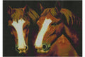2 Pferdeköpfe von braunen Pferde Diamond Painting 20 Farben 40x30cm WX849