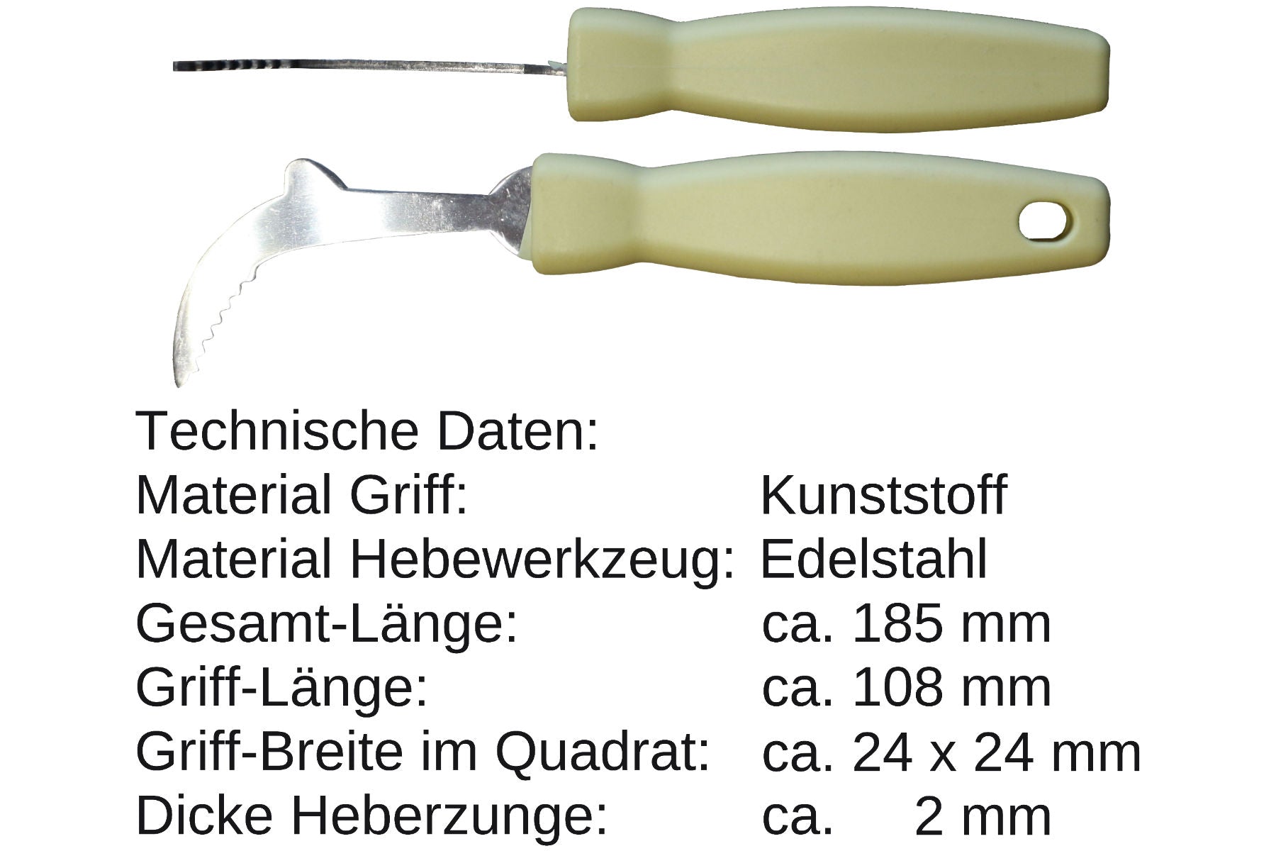 Wabenheber mit Kunststoffgriff Hebewerkzeug aus Edelstahl