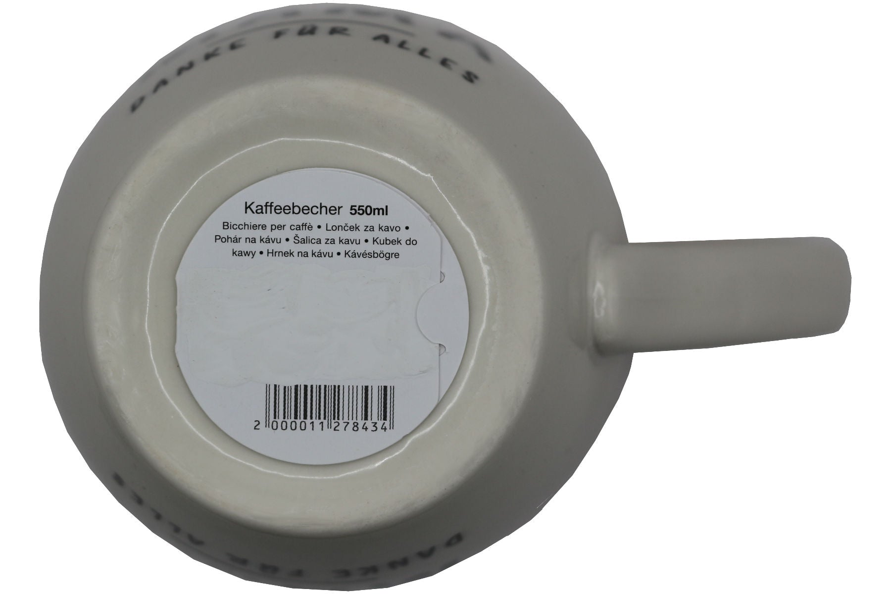 Jumbo Tasse XXL 550 ml mit Schriftzug "WELT Beste MAMA - DANKE FÜR ALLES"