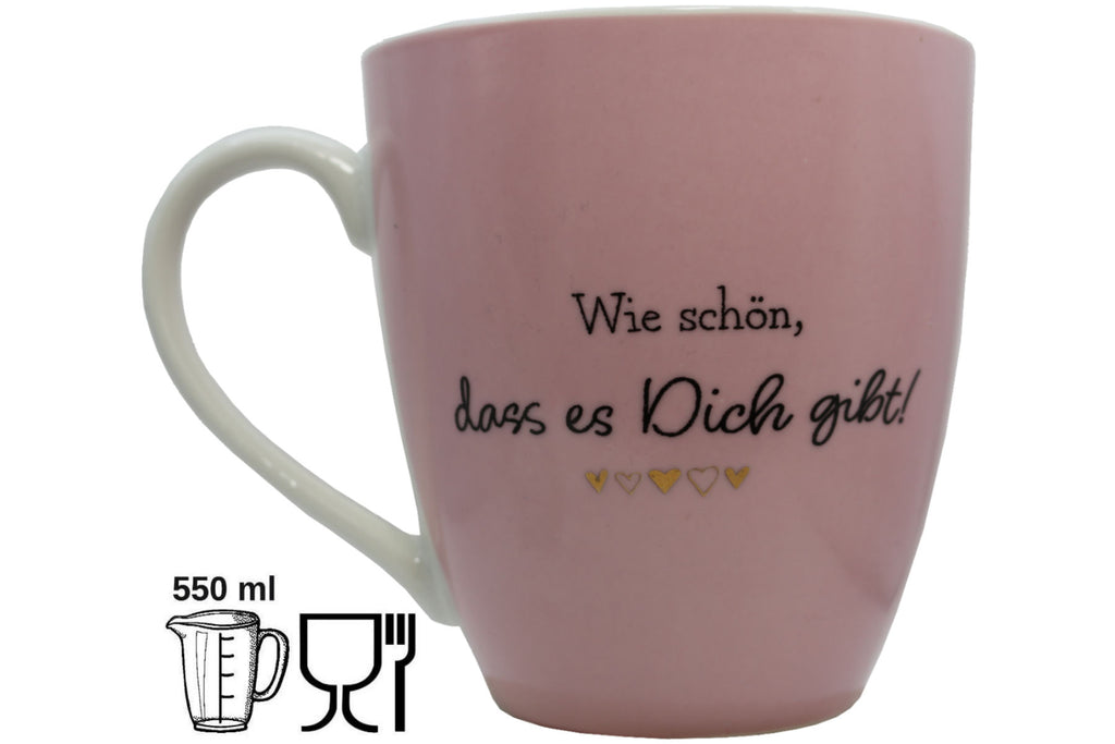 Jumbo Tasse XXL 550 ml "Wie schön, dass es Dich gibt!"