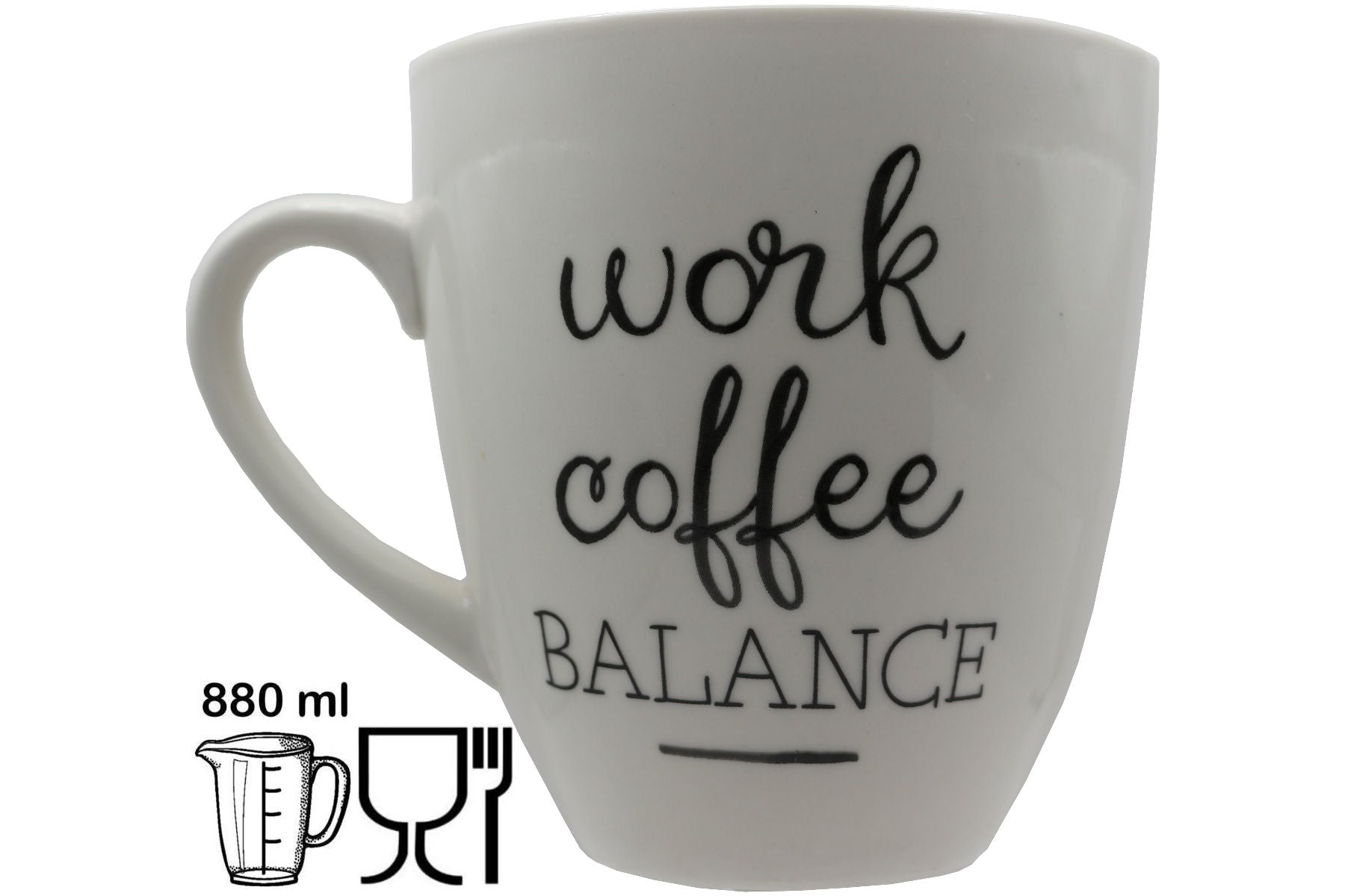 Jumbo Tasse XXL 880 ml "work coffee BALANCE"
