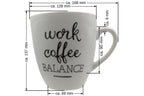 Jumbo Tasse XXL 880 ml "work coffee BALANCE"
