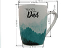 Jumbo Tasse XL 350 ml mit Schriftzug "World´s best Dad" mit grünen Waldbild