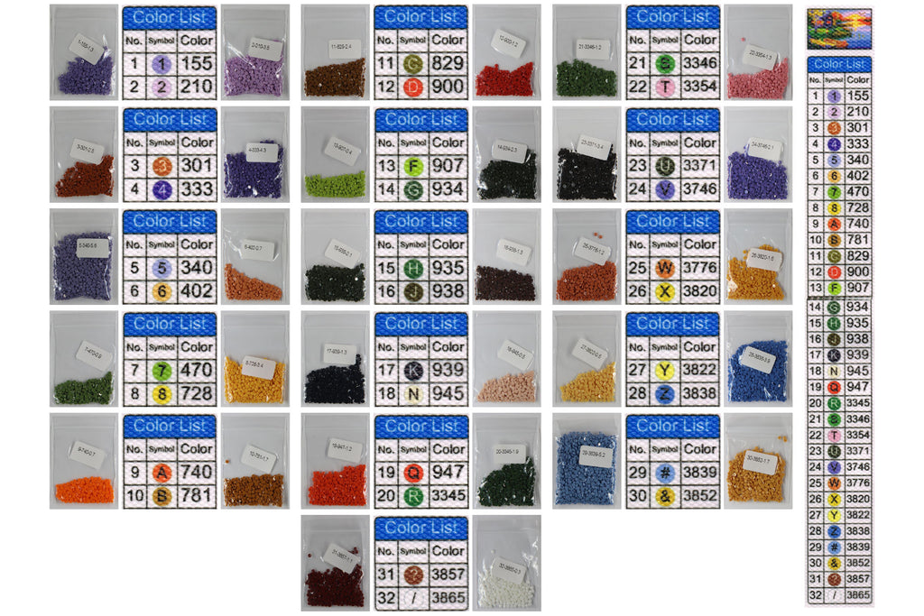 See mit Haus und Boot im Sonnenuntergang Diamond Painting  32 Farben 450x300 mm  YMX90