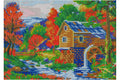Wassermühle am Bach Diamond Painting 34 Farben 400 x 300  mm YMX98