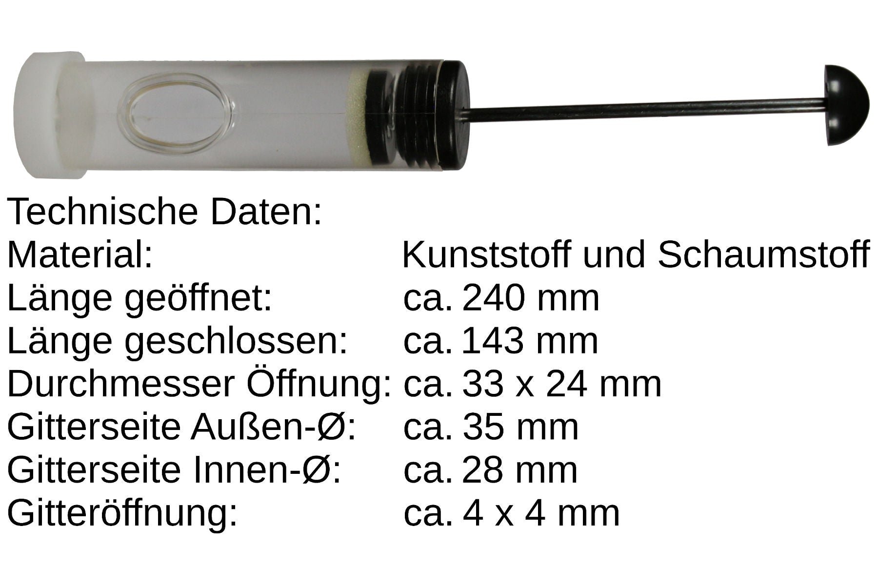 Zeichenrohr zum Markieren der Bienenkönigin mit Jahresfarbe