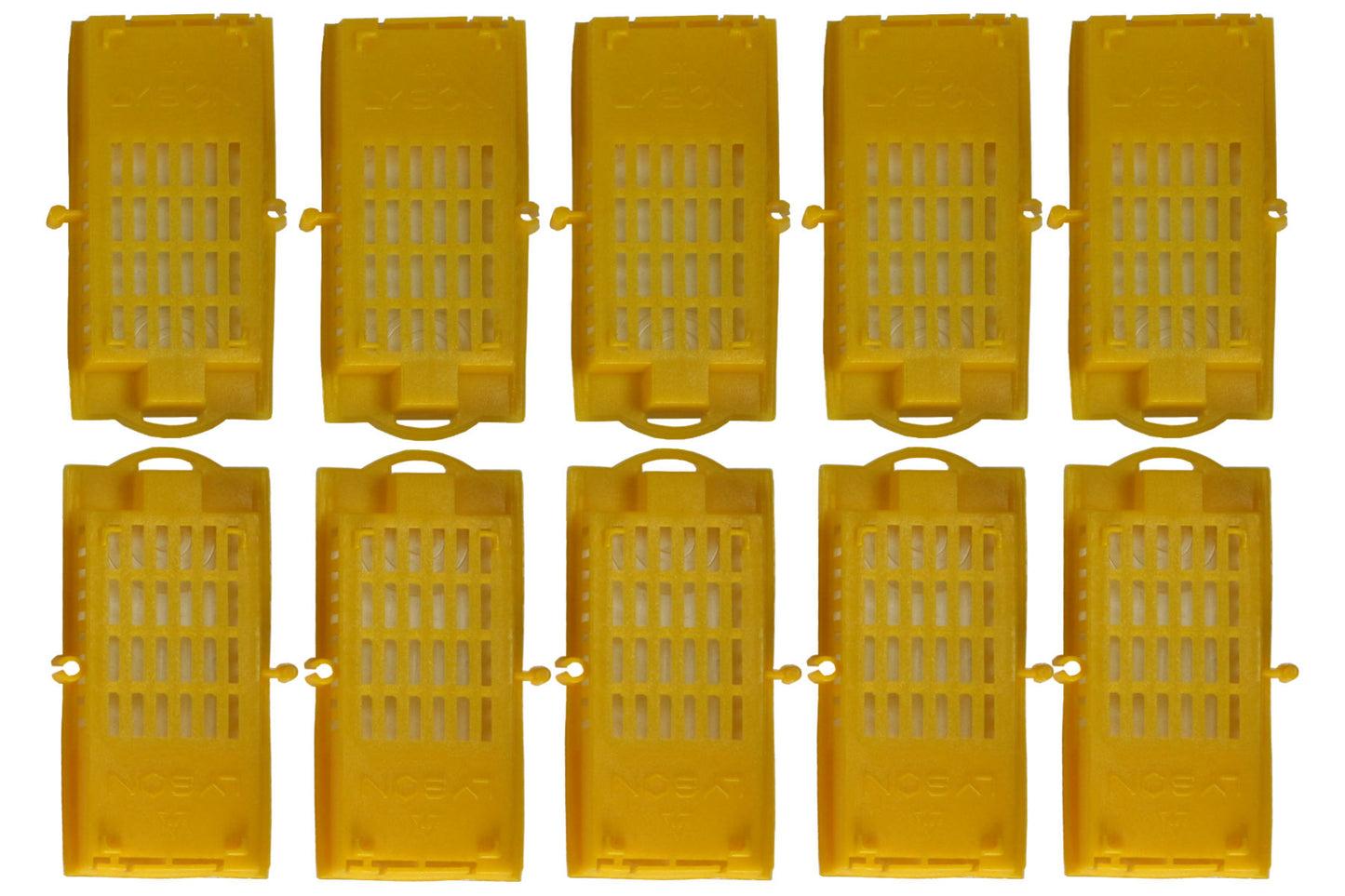 25 Stück Zusetzkäfig Versandkäfig gelb für Bienenköniginnenzucht