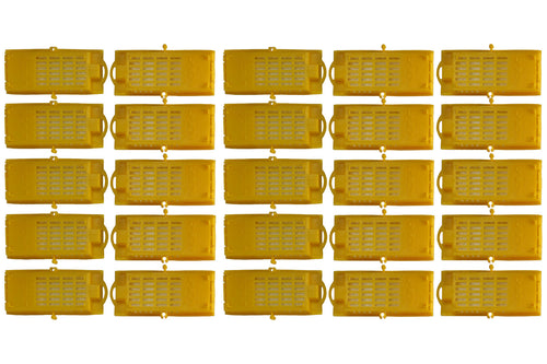 25 Stück Zusetzkäfig Versandkäfig gelb für Bienenköniginnenzucht