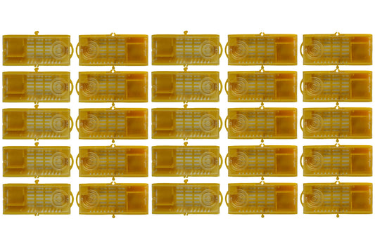 25 Stück Zusetzkäfig Versandkäfig gelb für Bienenköniginnenzucht