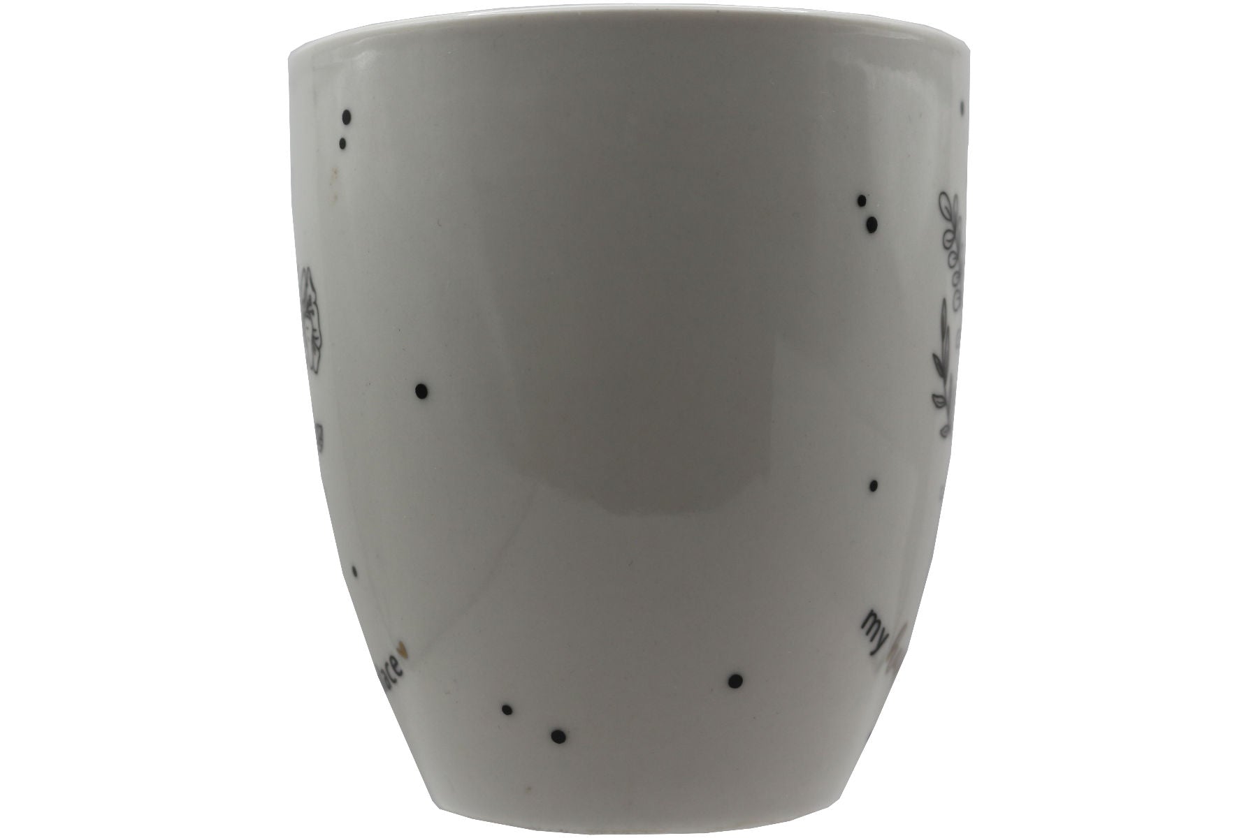 Jumbo Tasse XXL 550 ml mit stilisierten Blumenstrauß und Schriftzug "my happy place"