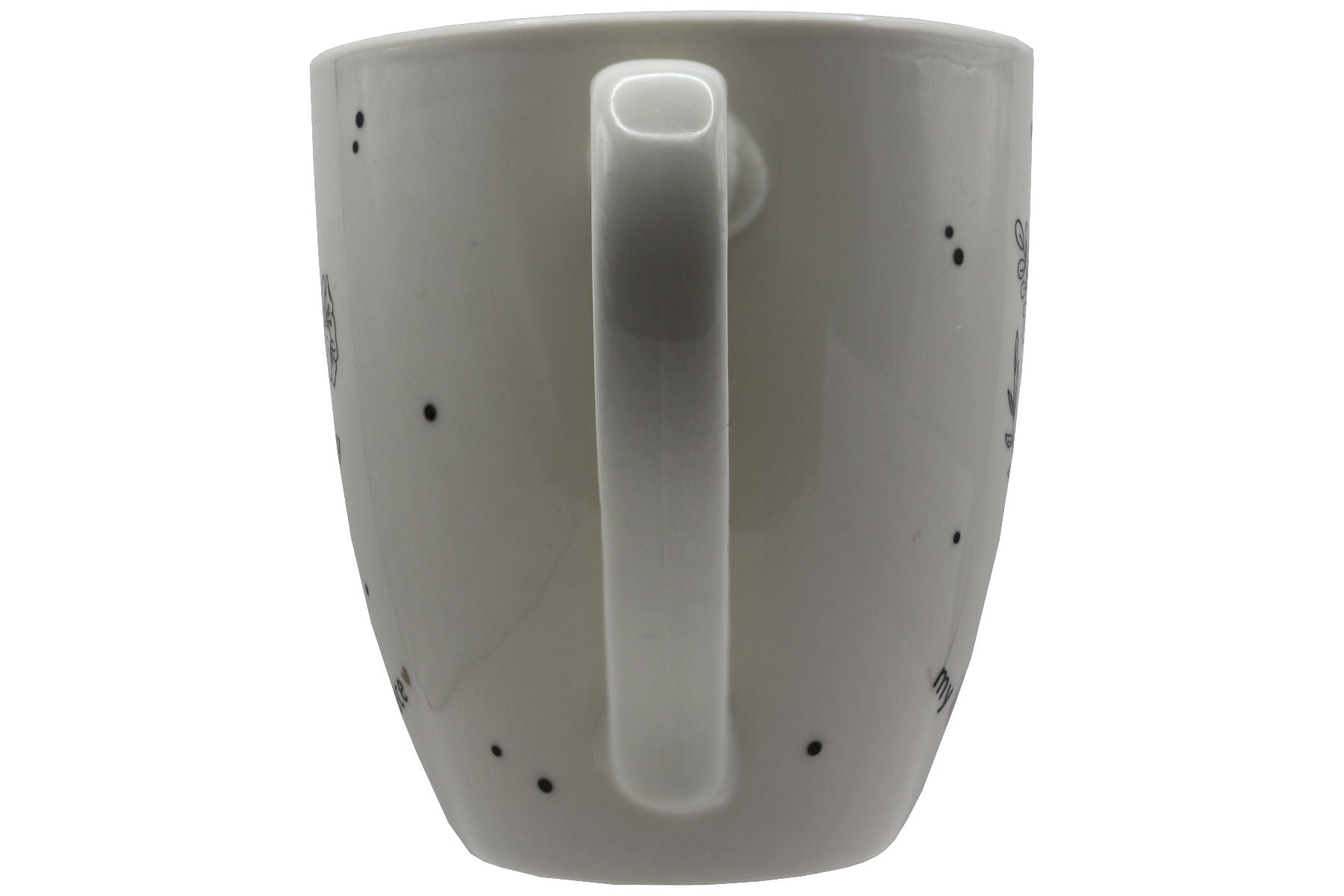 Jumbo Tasse XXL 550 ml mit stilisierten Blumenstrauß und Schriftzug "my happy place"