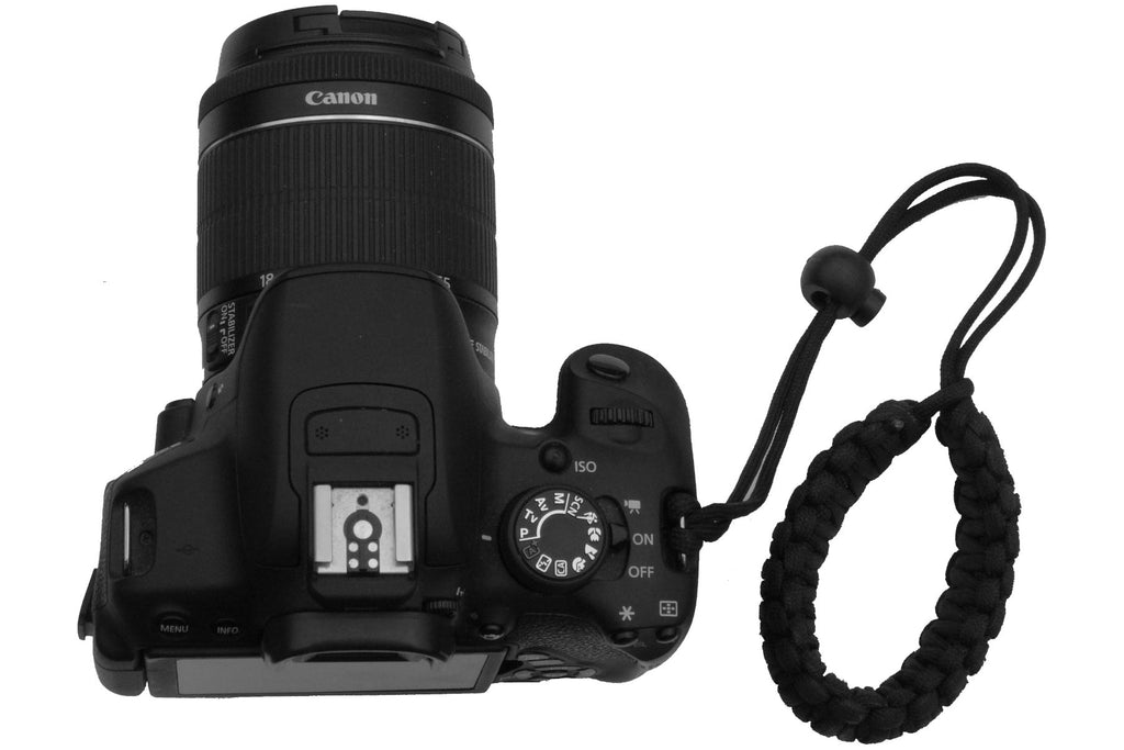 Handschlaufe passend für DSLR Kamera einstellbar geflochten orange/schwarz