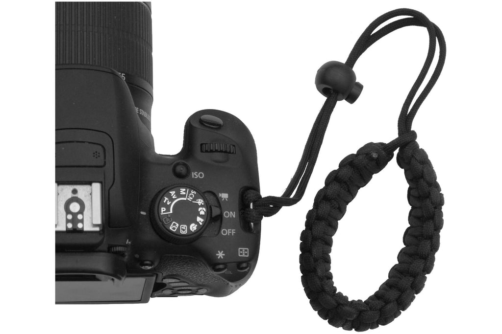 Handschlaufe passend für DSLR Kamera einstellbar geflochten orange/schwarz