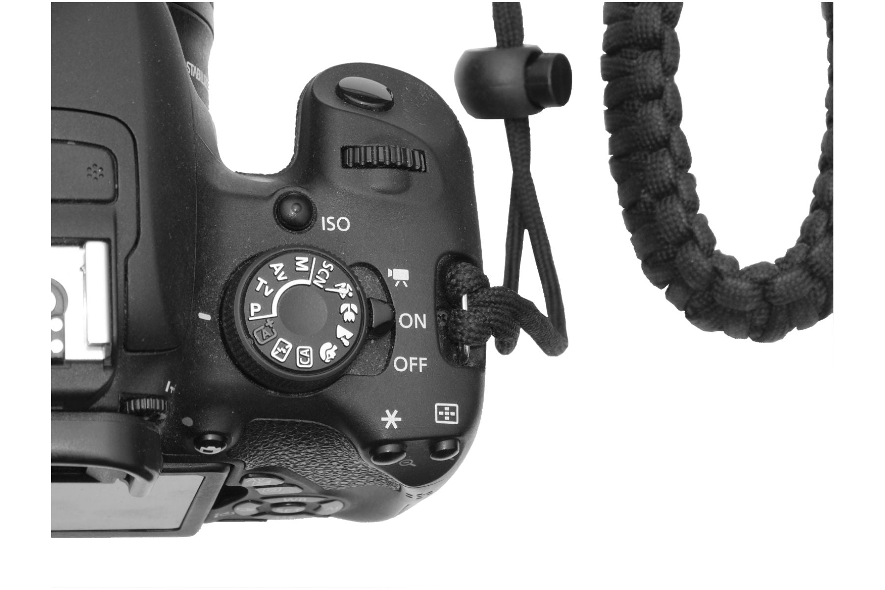 Handschlaufe passend für DSLR Kamera einstellbar geflochten orange/schwarz