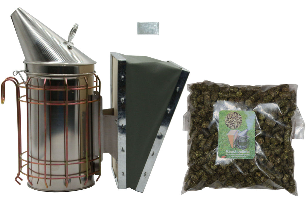 Edelstahl Smoker mit 500g Rauchmittel Rauchbläser