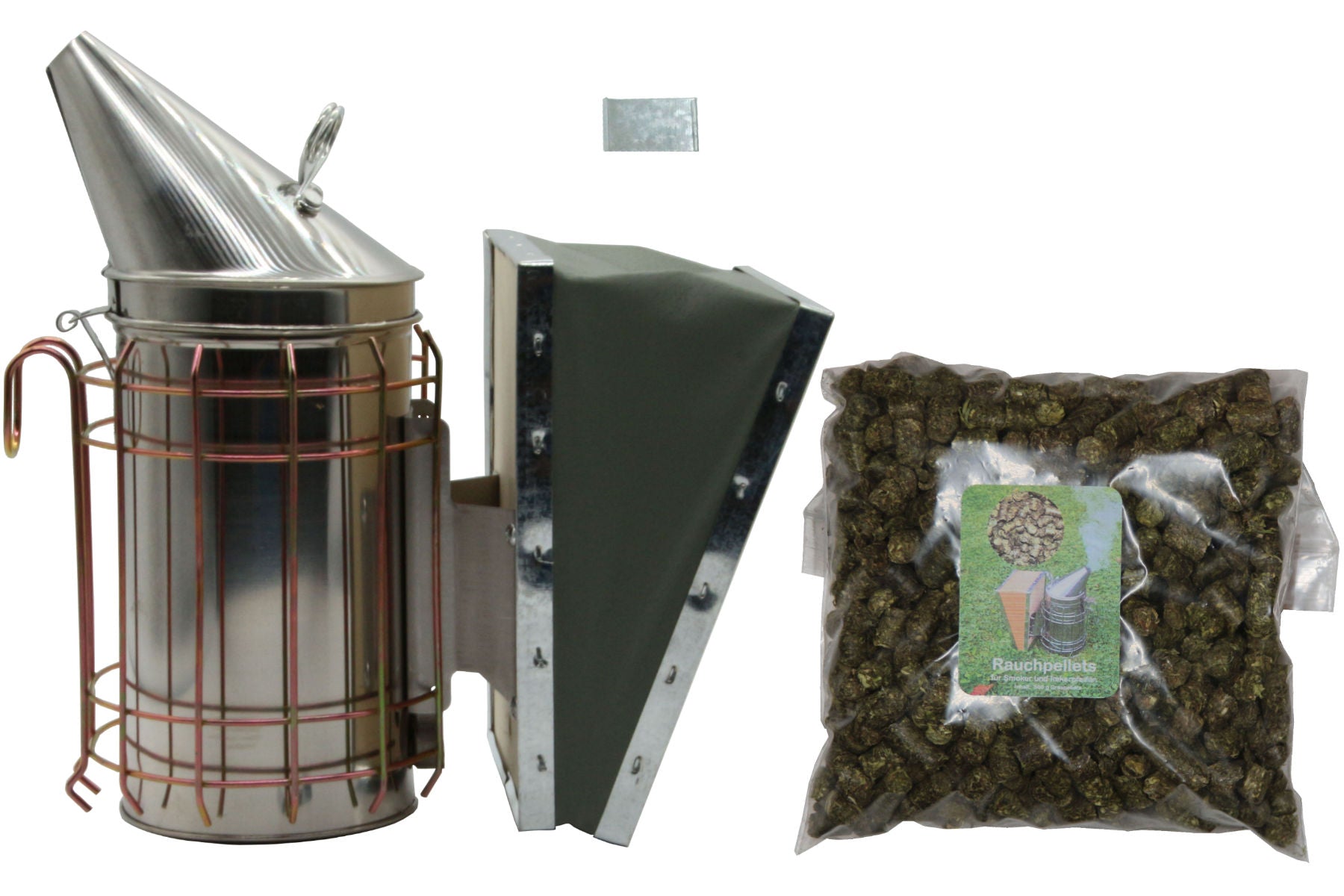 Edelstahl Smoker mit 500g Rauchmittel Rauchbläser