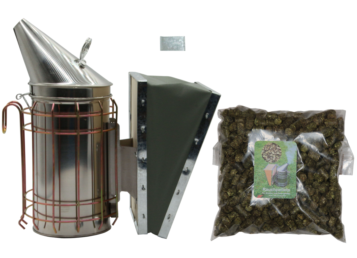 Edelstahl Smoker mit 500g Rauchmittel Rauchbläser