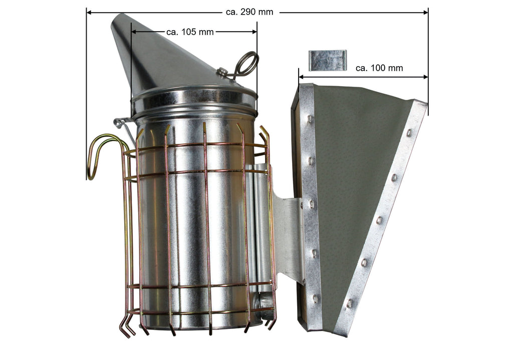 Imker Starter Set weiß 5 Teile Jacke Besen Smoker Stockmeißel Handschuhe