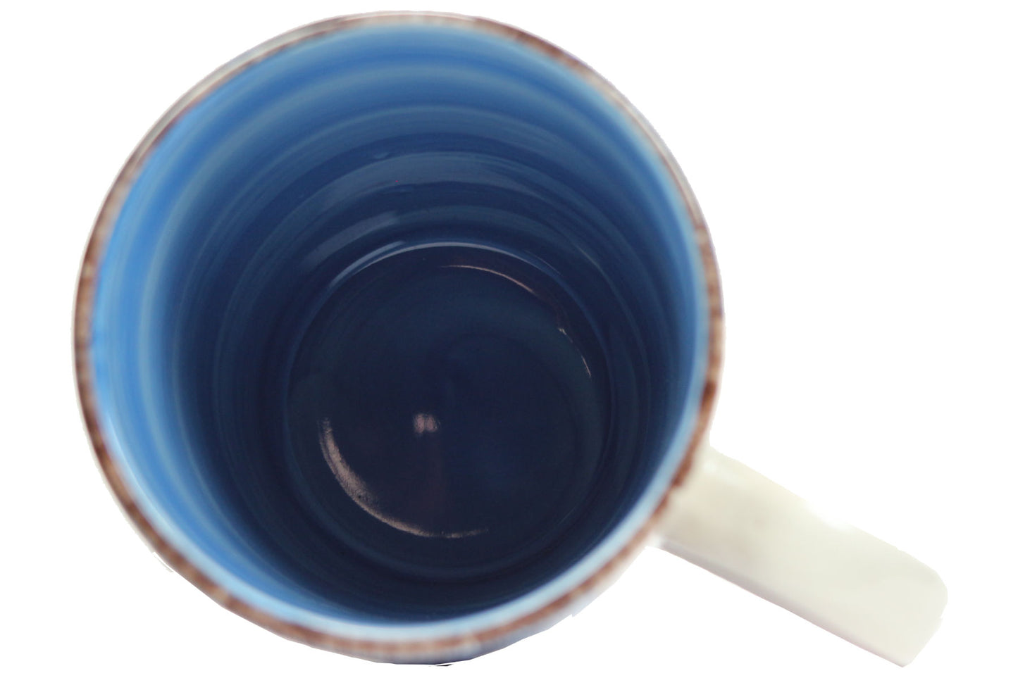 Frühstückset Jumbo Tasse XXL 340 ml und Müslischale 600 ml Ø 14 cm blau gestreift