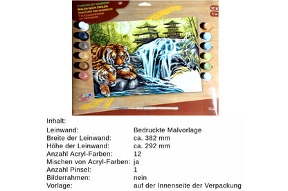 Tiger am Fluss Sequin Art 1524 Malen nach Zahlen ab 10 Jahre 382 x 292 mm