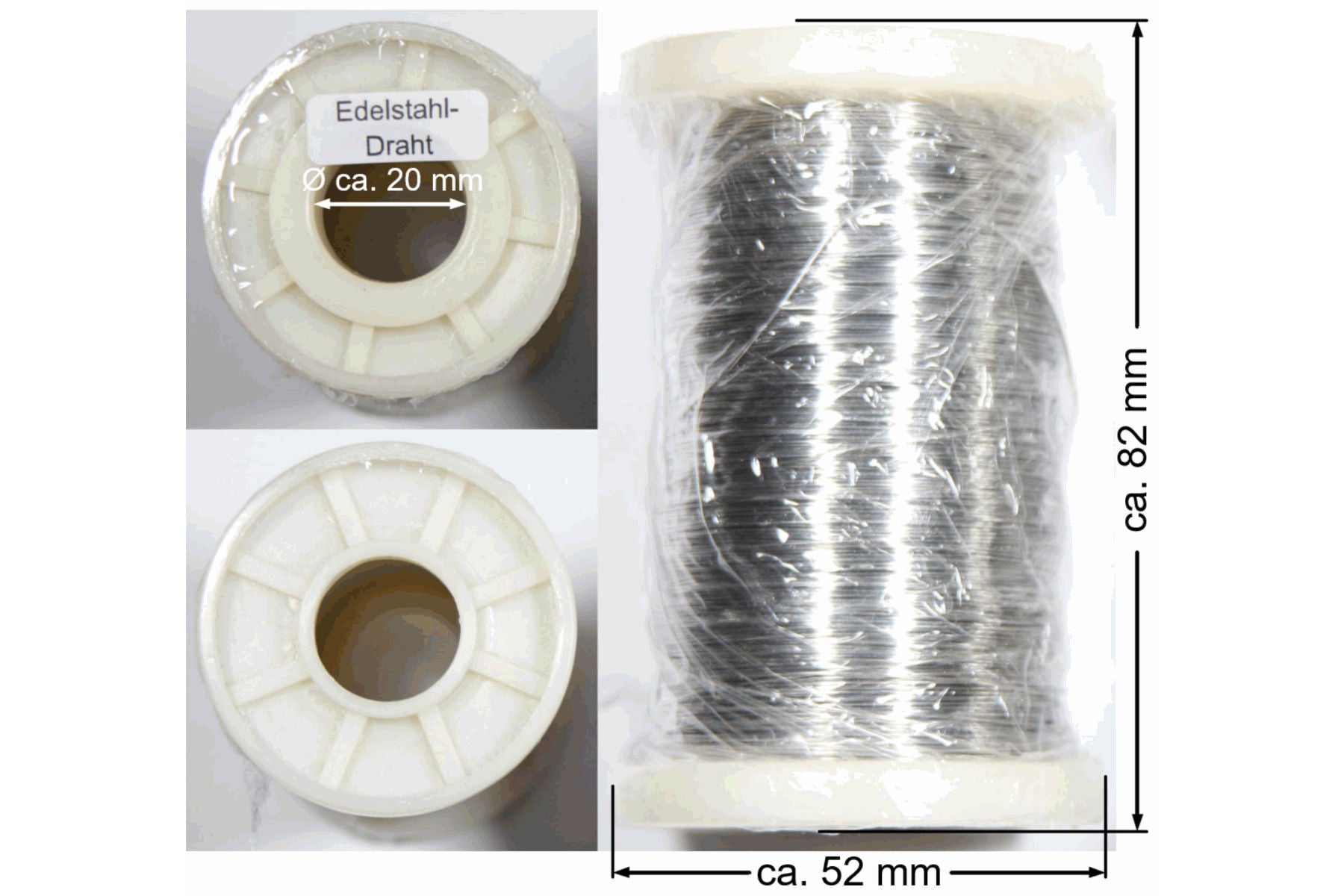 Edelstahl-Wabendraht Ø 0,4 mm  250 g / 500 g zum Verdrahten von Wabenrähmchen