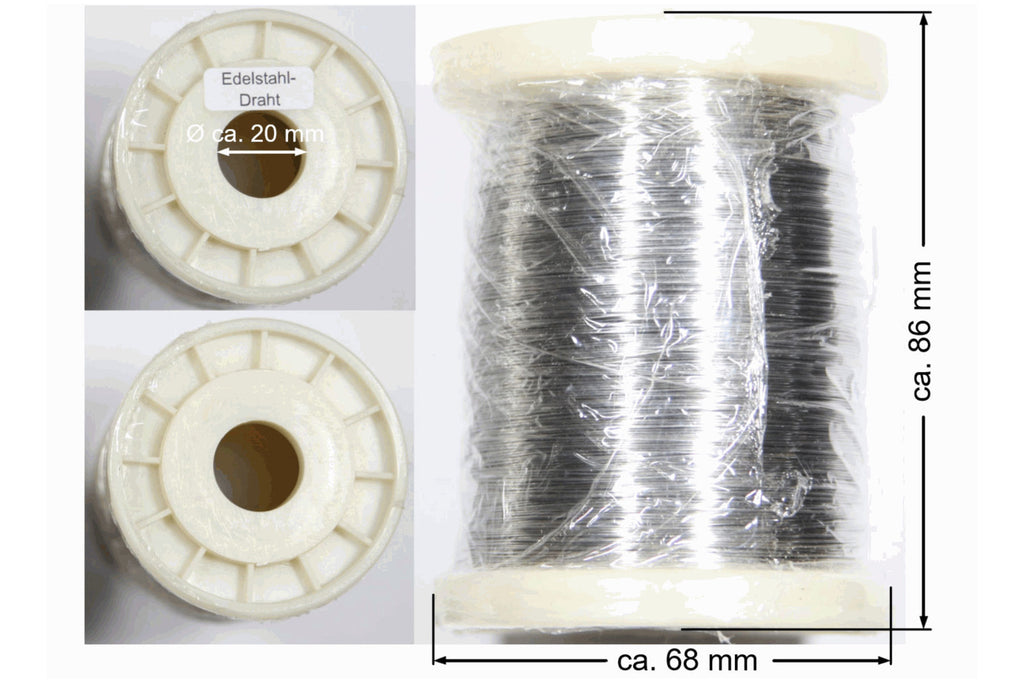 Edelstahl-Wabendraht Ø 0,4 mm  250 g / 500 g zum Verdrahten von Wabenrähmchen
