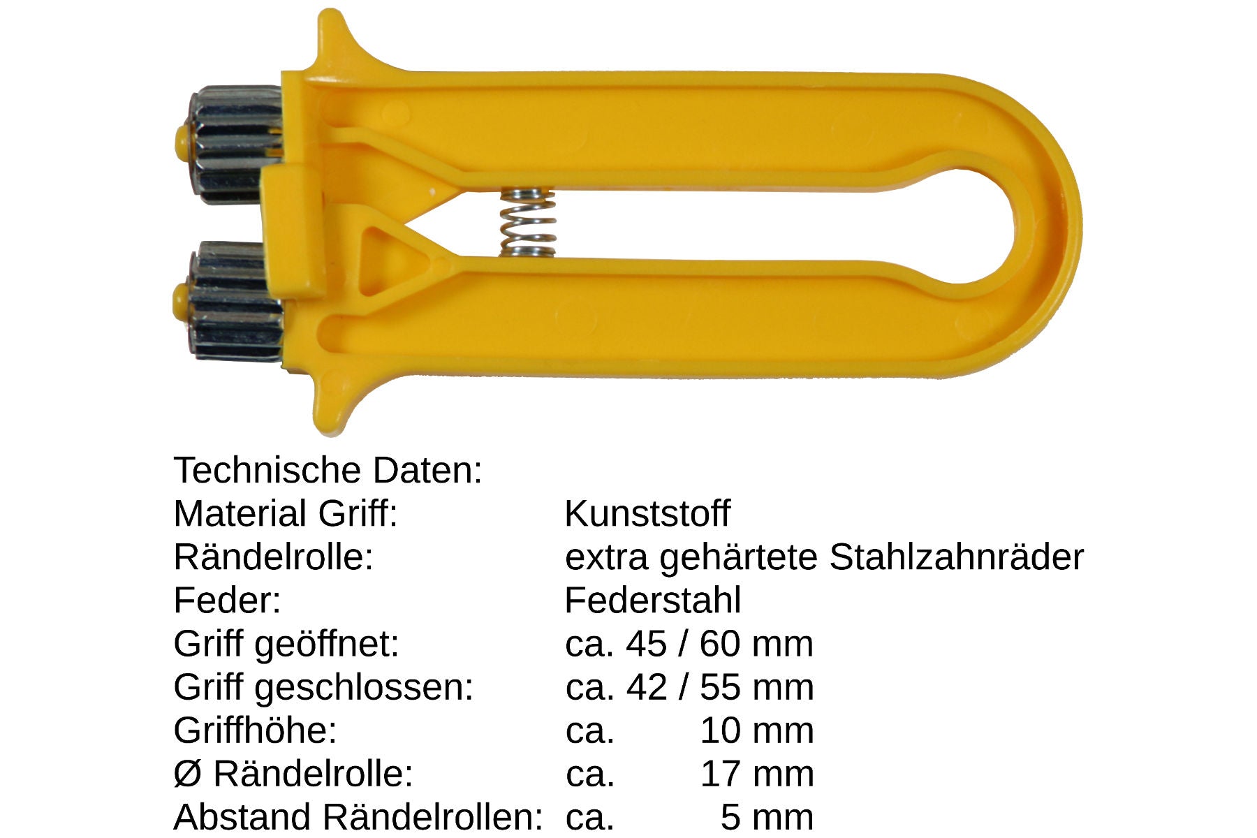 Wabendrahtspanner gelb zum Nachspannen des Wabendrahtes