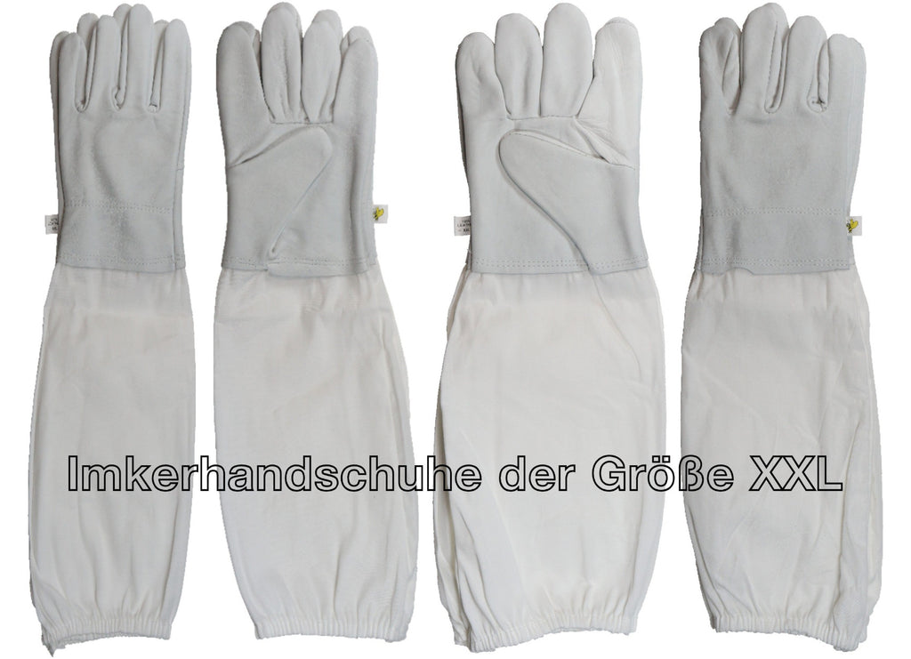 1 Paar Imkerhandschuhe aus Ziegenleder mit Stulpen