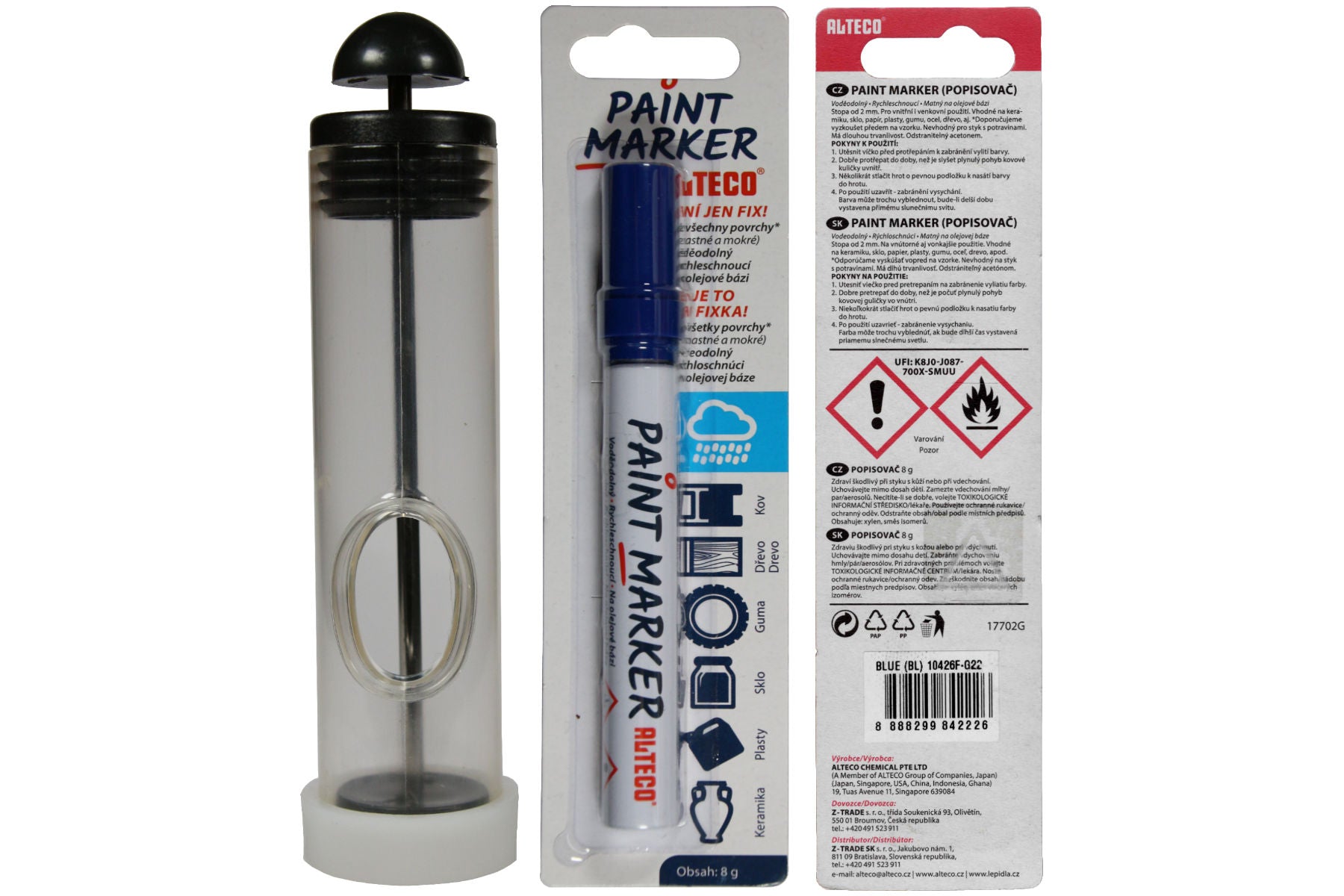 Zeichenrohr zum Markieren der Bienenkönigin mit Markierungsstift blau 2025