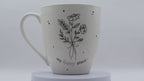 Jumbo Tasse XXL 550 ml mit stilisierten Blumenstrauß und Schriftzug "my happy place"