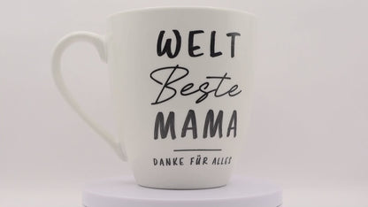 Jumbo Tasse XXL 550 ml  2er-Set mit Schriftzug "WELT Beste MAMA/WELT Bester PAPA - DANKE FÜR ALLES"