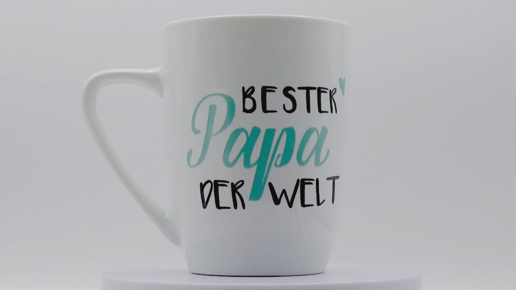 Jumbo Tasse XXL 350 ml mit Schriftzug "Bester Papa der Welt" auf 2 Seiten