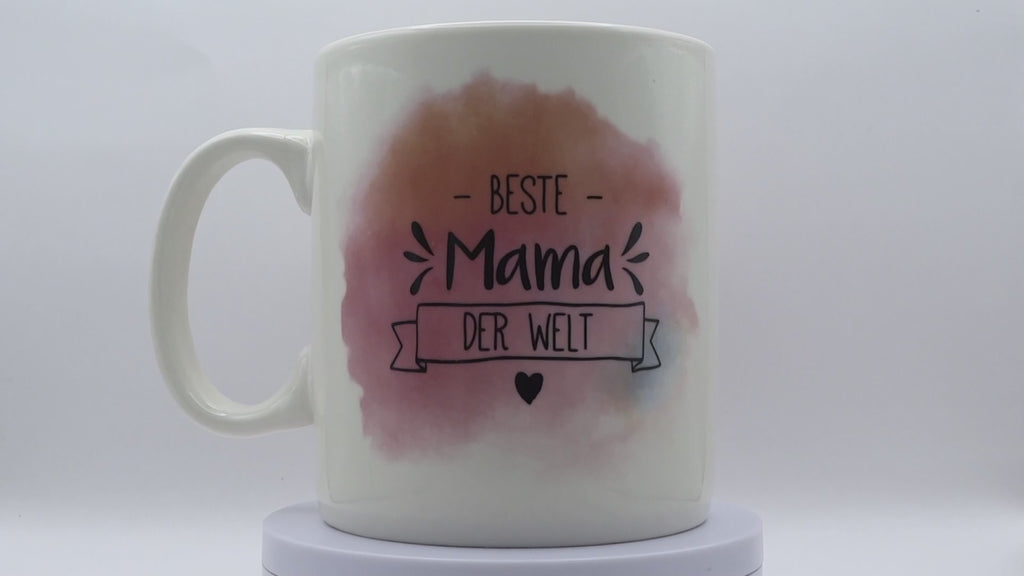 Jumbo Tasse 3XL 2er-Set 900 ml mit Schriftzug "Beste Mama der Welt" bzw. "Bester Papa der Welt"