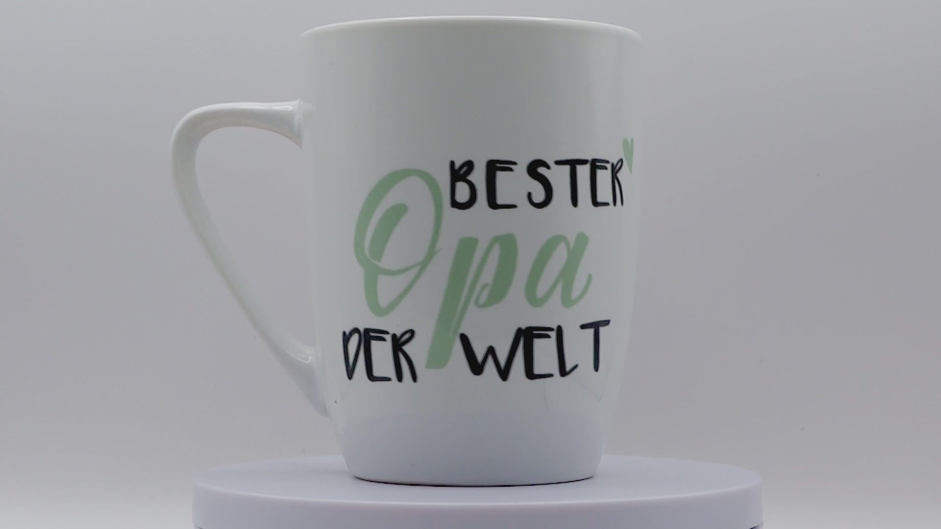 Jumbo Tasse XXL 380 ml mit Schriftzug "Bester Opa der Welt" auf 2 Seiten