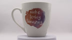 Jumbo Tasse XXL 550 ml Wolkenbild mit Schriftzug "make today amazing"