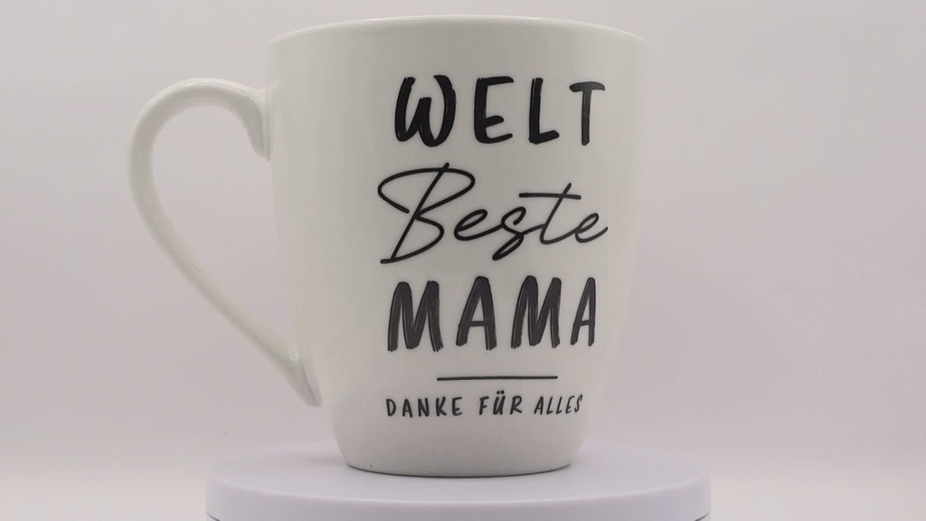 Jumbo Tasse XXL 550 ml mit Schriftzug "WELT Beste MAMA - DANKE FÜR ALLES"