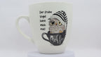 Jumbo Tasse XXL 880 ml Vogel mit Zipfelmütze in Kaffeetasse "Der frühe Vogel kann mich mal"