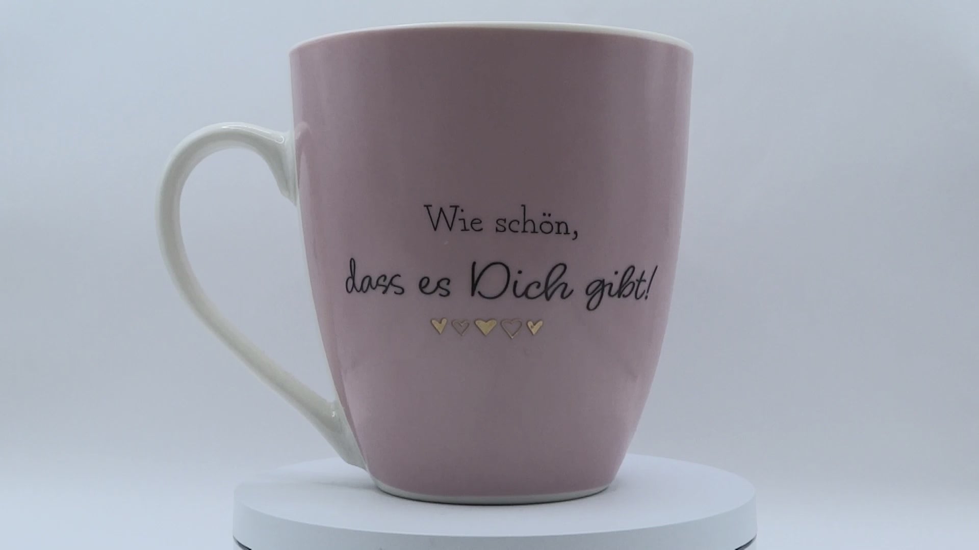 Jumbo Tasse XXL 550 ml "Wie schön, dass es Dich gibt!" - B-Muster mit Farbfehler
