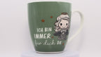 Jumbo Tasse XXL 550 ml Schutzengel lindgrün "ICH BIN IMMER für dich DA"