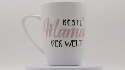 Jumbo Tasse XXL 380 ml mit Schriftzug "Beste Mama der Welt" auf 2 Seiten